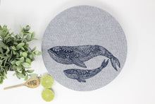 Whale/Striped Fabric Bowl Covers- set of 2